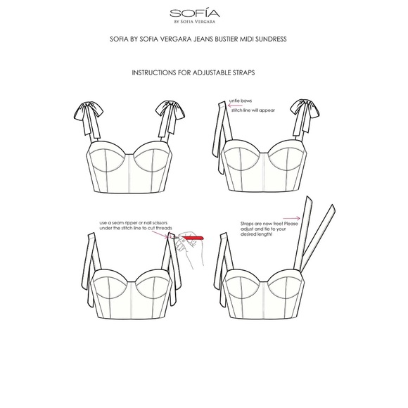 Women's Bustier Midi Sundress NWOT Small with bow ties at shoulder - Picture 6 of 11